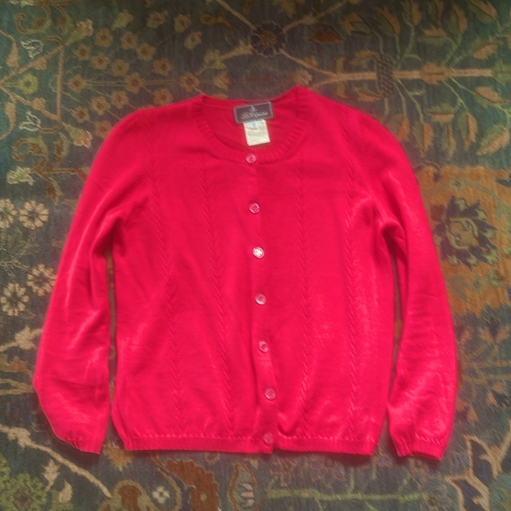 Les Copains lipstick red fine gauge sweater